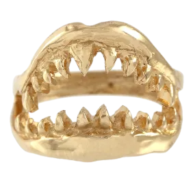 Yellow Gold Jaws Ring