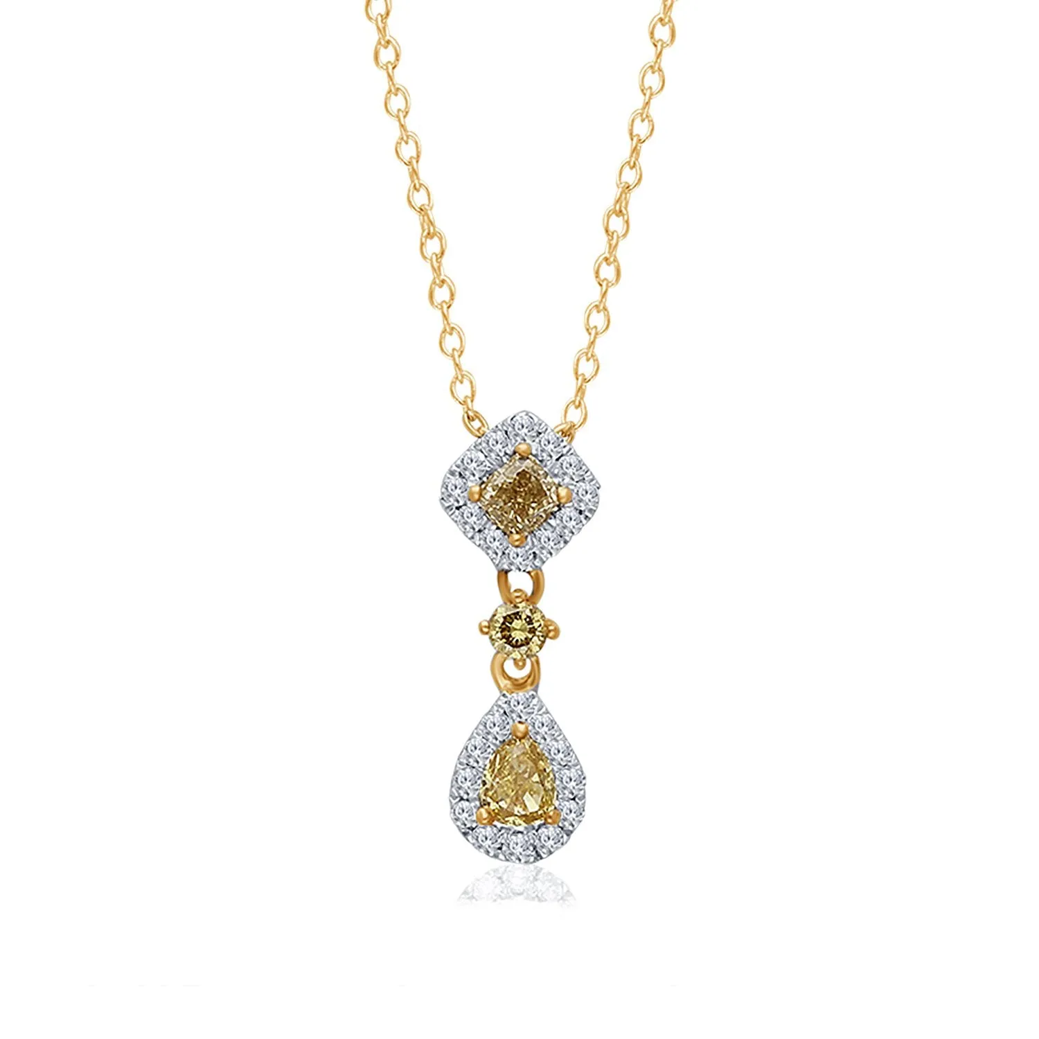 Yellow Gold Yellow & White Diamond Eternal Pendant