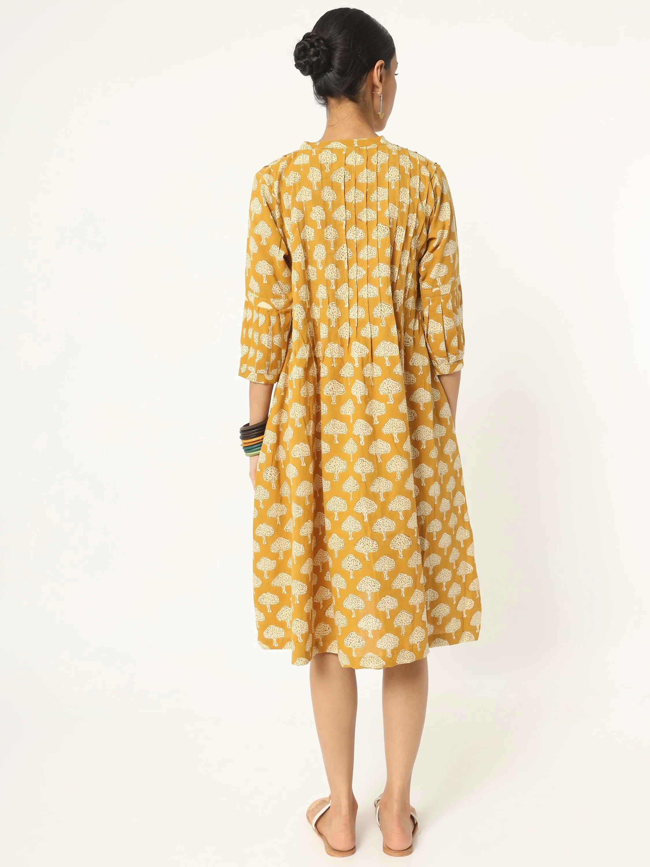 Yellow pintex Dress